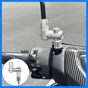 유니버설 360 °   조정 가능한 오토바이 백미러 홀더 알루미늄 모터 미러 라이저 어댑터 확장 브래킷 10mm