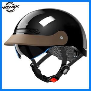 레트로 오토바이 헬멧 여름 통기성 전기 제트 스쿠터 하프 헬멧 남성 여성 오토바이 오픈 페이스 헬멧 안전