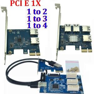 PCI E 1-3 익스프레스 1X 슬롯 라이저 카드 미니 소형 호환 ITX-외부 3 어댑터 포트 멀티플라이어 VER005 1