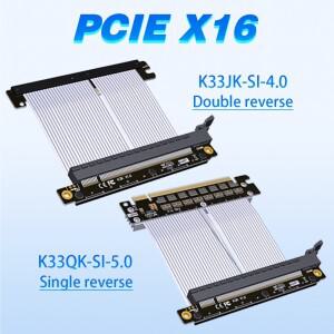 ADT 단일/이중 역방향 라이저 PCI Express 4.0 5.0 X16 그래픽 카드 연장 케이블 K33JK-SI for A4 ITX