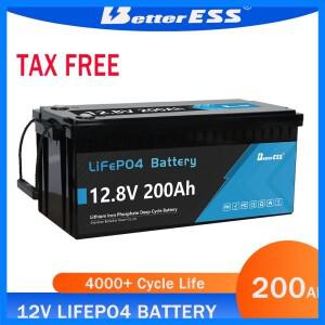 새로운 12V 400Ah 300Ah 200Ah 100Ah LiFePO4 배터리 12.8V 24V 리튬 철 인산염 배터리 태양열 보트 용 BMS