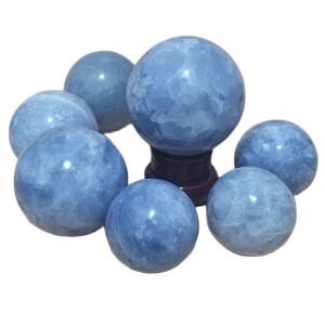 천연 셀레스타인 크리스탈 볼 스톤 구체 점술 에너지 원석 홈 룸 장식 블루 석 치유