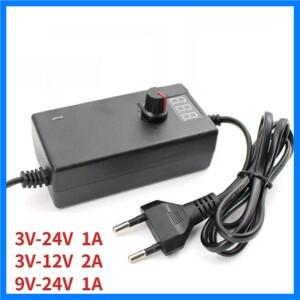 조정 가능한 전원 공급 장치 어댑터 AC-DC 3V-12V 3V-24V 9V-24V 1A 2A LED 디스플레이 화면 스위칭 전원