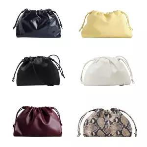 COS 코스 미니 카바텔리 레더 클러치 드로우스트링 버킷백 크로스백 미니백