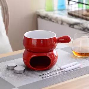 스위스 퐁듀 그릇 초코 초콜릿 세트 워머 캔들 치즈