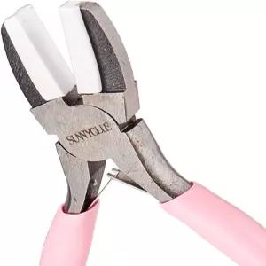 써니클루 5.5인치 더블 나일론 턱 플랫 노즈 플라이어 미니 정밀 와이어 DIY 주얼리 제작 취미 프로젝트