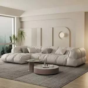 쇼파 6인소파 가죽모듈소파 코너형