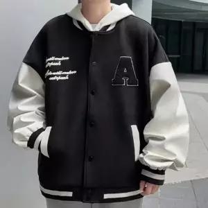 [하프클럽/]남성 오버핏 경량 레터링 스타디움 자켓 DMS-JUA-Q4121629