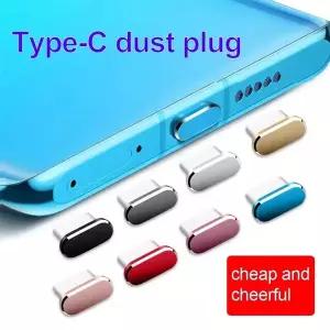 2pcs 금속 Type-C 먼지 플러그 USB 충전 포트 보호기 화웨이 Xiaomi 먼지 플러그 캡에 대 한 방지 커버 캡