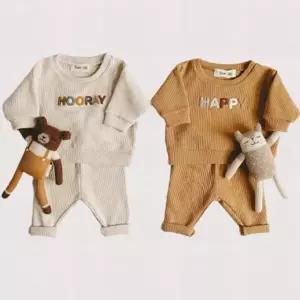 해피뽀글이와플니트아동긴팔상하복세트204911 깜찍한상하복 유아 신생아상하복 애기상하복 모자세트상하복