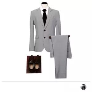 고품질 원버튼 빅사이즈 신입 정장세트 신상 정장수트 선물 (WFJREUH)