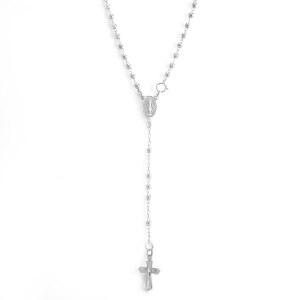 실버리 925 솔리드 실버 묵주 구슬 가톨릭 주얼리 44cm 성모 마리아 십자가 목걸이 스털링 체인 크로스 남성 기독교 여성 선물 고딕 액세서리