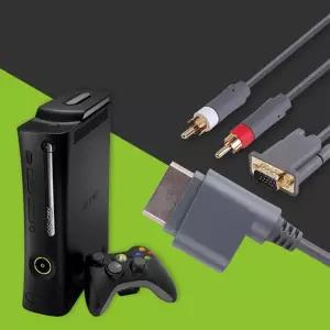 게임기 AV 케이블 XBox360용 1.8M XBox to VGA 2RCA