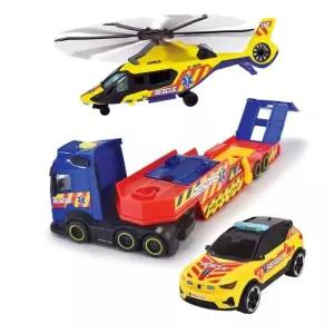 디키 역할놀이 완구 구조헬기 구조차량 트레일러 세트