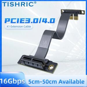 TISHRIC PCIE 4.0 X1 익스텐더 라이저 케이블 익스프레스 연장 네트워크 WIFI 사운드 카드 DMA USB 장치용