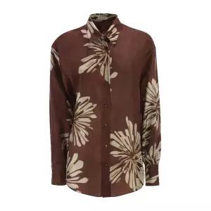 플로럴 클래식 칼라 실크 셔츠 MQ967RH206 C008