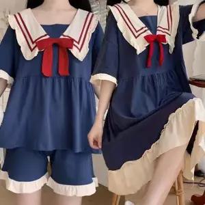 [하프클럽/]여성 예쁜 반팔 파마자 잠옷 상하의 반바지 원피스