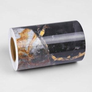 월러스시티 블랙 / 골드 필 앤 스틱 주방 욕실 대리석 조리대용 월러스 테두리 벽 장식 모서리 거울 프레임 3.94''x197''