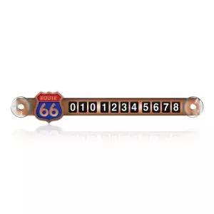 주차알림판 카렉스 전화번호표시 루트66디자인 메탈주차표지판 (WFJ762C)