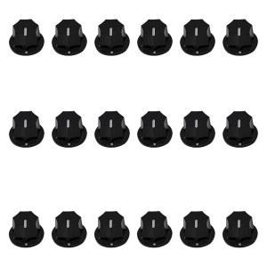 [미국배송] 18PC YOOTONES 블랙 기타 AMP 효과 페달 노브 전기 베이스 앰프 오디오 교체(17.8 X 24.2MM)와 호환되는 포인터 노브
