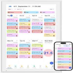 디지털 캘린더 21.5인치 스마트 월 및 2026년 플래너 안무 차트 여성 남성을 위한 선물 엄마 아빠를