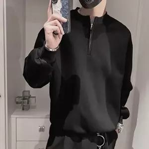 [모로엠]남성 2컬러 반집업 무지 맨투맨 ON-TSA-QWCEE4F8