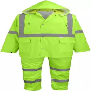 글로벌 글러브 남녀 공용-성인용 표준 반사 레인웨어 하이비스 옐로우 사이즈 스몰