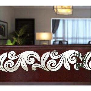 MEYA 천장 베이스보드 허리 패턴 장식 테두리용 DIY 미러 월 스티커 10개 세트, 3D 아크릴 거울 데칼