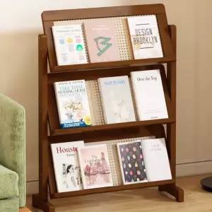 책 진열장 라탄 도서 장식장 전시대 선반 원목 잡지