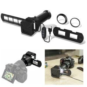LED 조명이 있는 필름 디지타이징 어댑터 세트, 니콘 ES-2 교체 35mm 네거티브 필름 및 슬라이드 디지털 사진으로 변환 이미지 캐논 소니 니콘 렌즈용