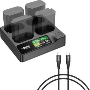Accoon Toprig NP-FZ100 4-Channel Battery Charger PD 60W Fast Charging for Sony A1 /A 6600 6700 7 III