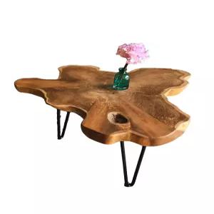 비정형 사이드 테이블 원목 티 미니