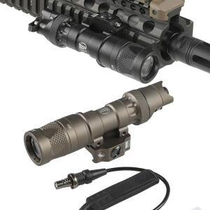 전술 Surefire M323V 미니 스카우트 라이트 QD 마운트 Picatinny Rail Airsoft 손전등 용 원격 스위치가있