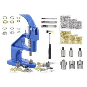 3000 그로밋이 포함된 그로밋 프레스 기계 키트 - 캔버스, 가죽, 방수포, 배너, 비닐, 패브릭 아일렛 세터 키트용 내구성 있는 스타터 핸드 도구 3종(1/4인치, 3/16인치