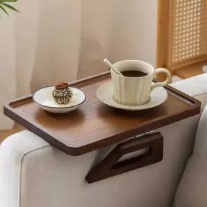 원목 소파 팔걸이 쟁반 패브릭 원목소파 쟁반 거치대 테이블 1인용