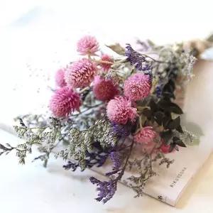 천일홍과 미스티블루 미니꽃다발 100979