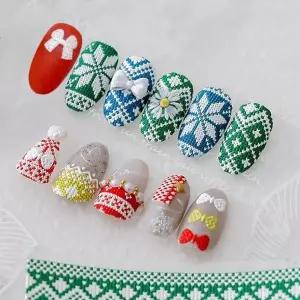 겨울 입체 크리스마스네일스티커 곰돌이네일 도톰 (WFK9CXQ)