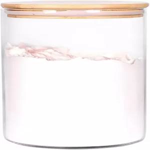 밀폐 대나무 뚜껑이 있는 CZFWin 유리 밀가루 용기 설탕 쿠키 쌀 커피 원두 등을 보관할 수 나무 대형 식품