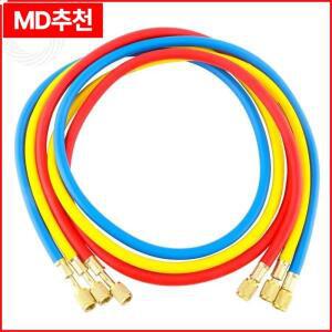 0.9M-1.8M AC용 R134A R12 냉매 에어컨 매니폴드 게이지 충전 호스 튜브 키트 저손실 피팅