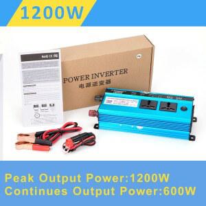 차량용 인버터 전원 전압 변환기 변압기, 태양광 이중 LCD 디스플레이, 4USB 인버터, DC12V, 24V, 48V, AC 220V, 3000W