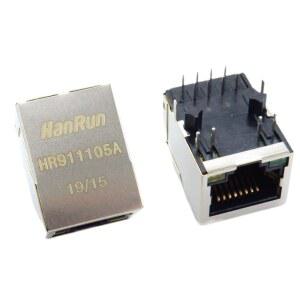 10PCS HR911105A RJ45 커넥터 LED가 자기 포트 모듈 HR911105 단일 포함된
