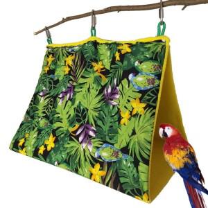 미니 소형 소형 애완 동워터용 새 앵무새 둥지 걸이 케이지 텐트  해먹  삼각형 오두막  쉘터 퍼치 스탠드