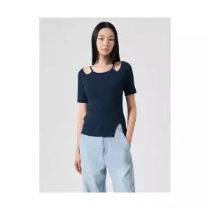 [국내매장정품] 에잇세컨즈 8SECONDS 어깨 트임 니트 네이비 (354651MQ4R) 354651MQ4R 176561