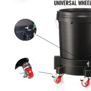 롤링 버킷 돌리 360 ° 회전식 롤러 탈착식 트럭 바퀴 달린 보관 트레이 중량급 세차 도구 액세서리