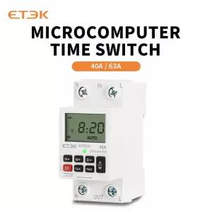 후방카메라배선 ETEC 220V DIN 레일 40A 2p배터리 7일 카운트다운 타이머 일요일 스마트 릴레이 EKTS316