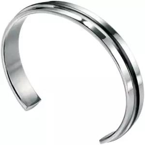VN 주얼리 핸드메이드 남성 솔리드 925 스털링 실버 뱅글 11mm 싱글 라인 커프 브레이슬릿
