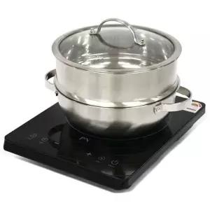 고품질 홈즈 인덕션겸용 찜기 찜솥 홈즈2단스텐찜냄비 28cm 찜냄비 (WFK9WKM)