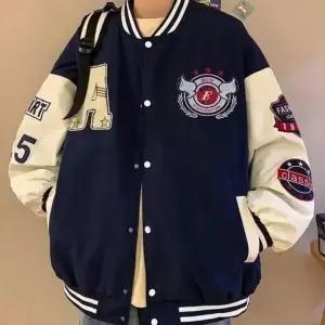 겨울옷 스트릿 야구잠바 오버핏 야구 남자 패치 점퍼 (WFK9I6D)