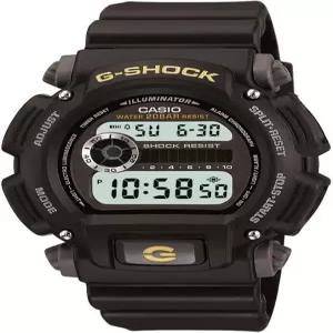 카시오 DW9052 시리즈 남성 디지털 시계 G-SHOCK 블랙/블랙 1/100 SEC 스톱워치 카운트다운 타이머 LED