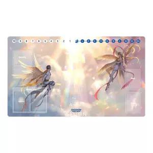 mlikemat 디지몬 애니메이션 플레이매트 Angewomon Angemon 트레이딩 카드 게임 매트 존 + 무료 가방 포함
